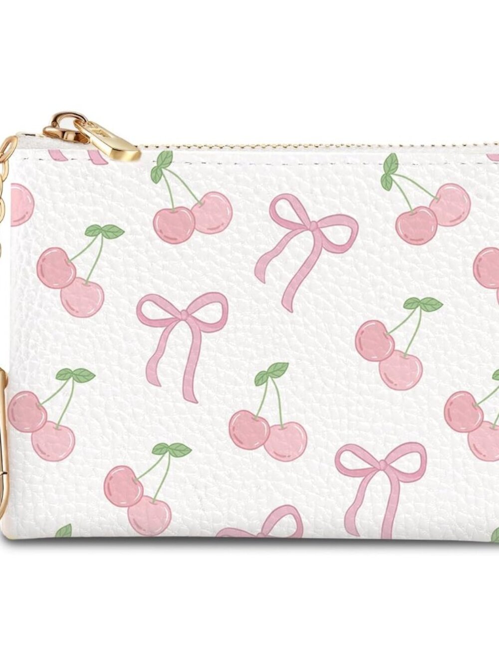 Cherry Bow Keychain Cute Coin Purse for Women, Small Change Pouch